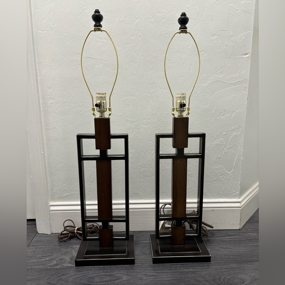 Two mid century modern lamps